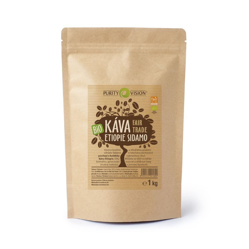 Βιολογικοί κόκκοι καφέ Fair Trade Αιθιοπία Σιντάμο 1 κιλό