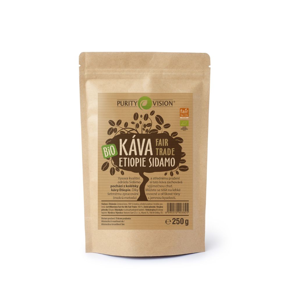 Βιολογικοί κόκκοι καφέ Fair Trade Αιθιοπία Σιντάμο 250 γρ