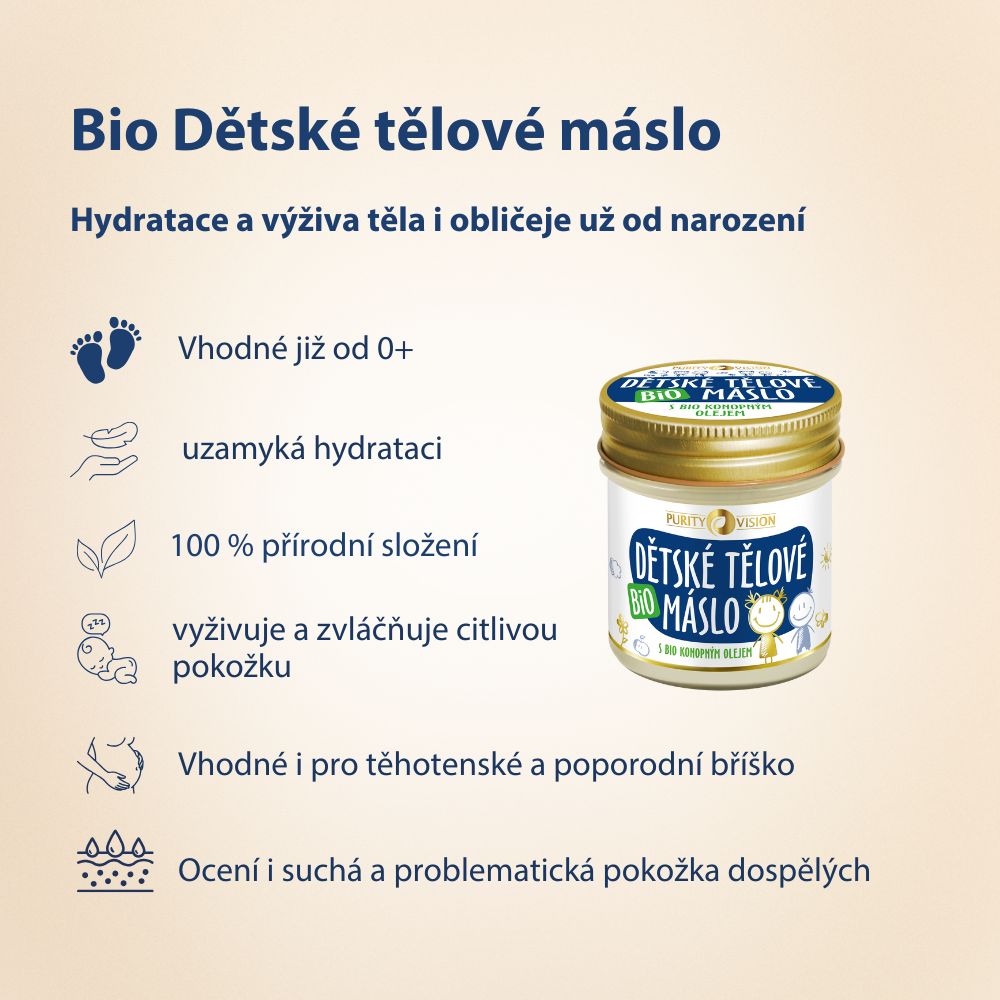 Βιολογικό βούτυρο σώματος για μωρά 20 ml