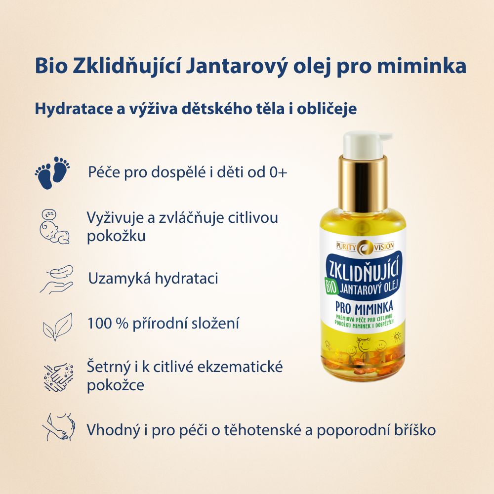 Βιολογικό Καταπραϋντικό Έλαιο Κεχριμπαριού 95 ml