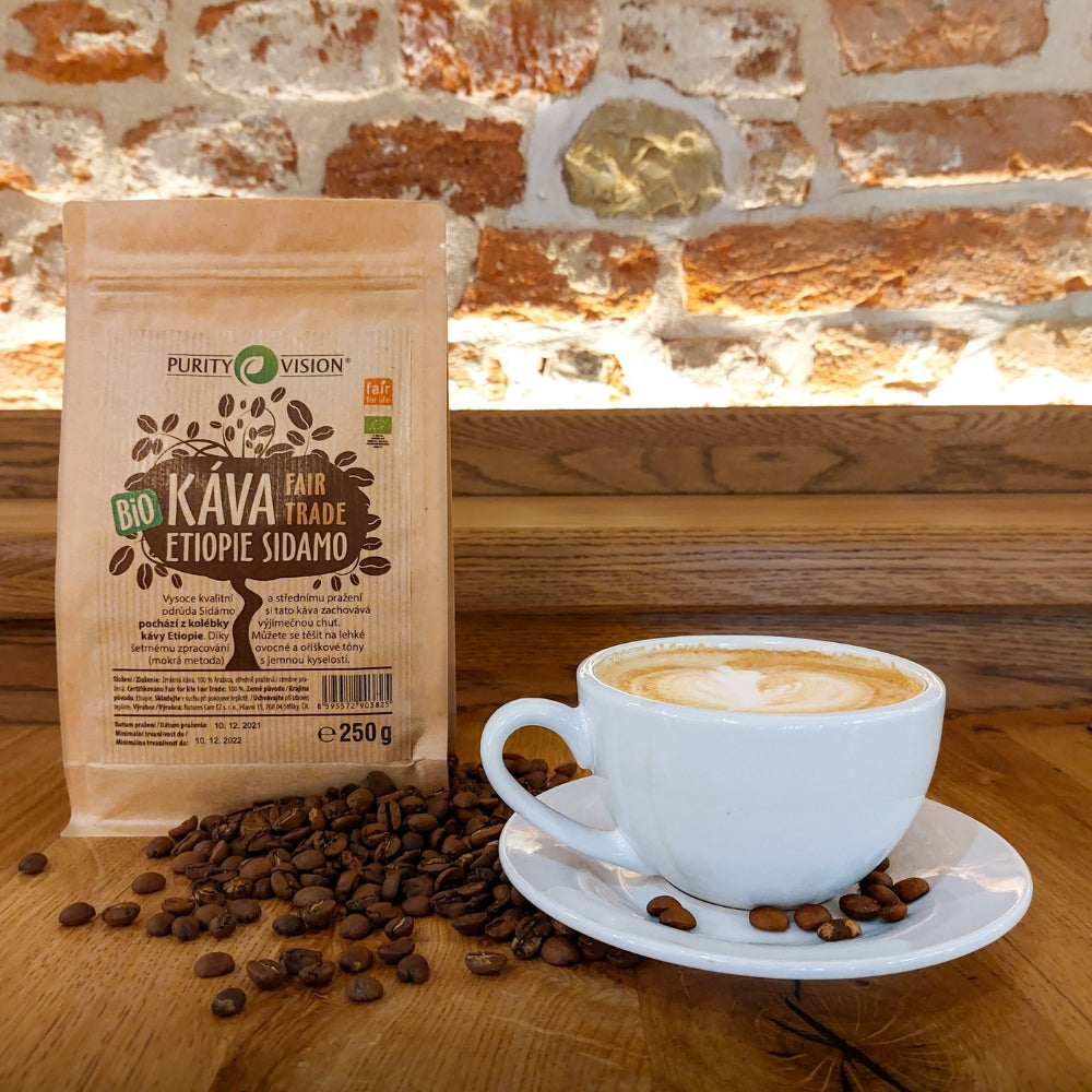 Βιολογικοί κόκκοι καφέ Fair Trade Αιθιοπία Σιντάμο 250 γρ